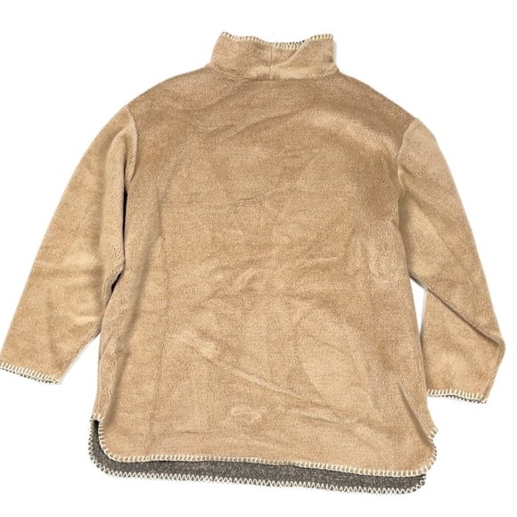 VTG Embroidered Tree Deep Pile Fleece Turtleneck - Picture 2 of 5